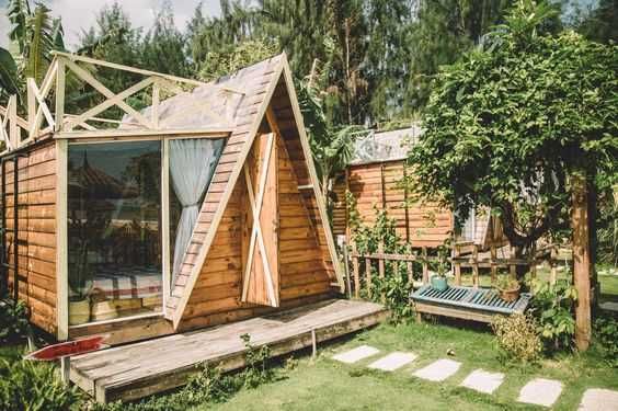 Гостиничный или дачный домик.