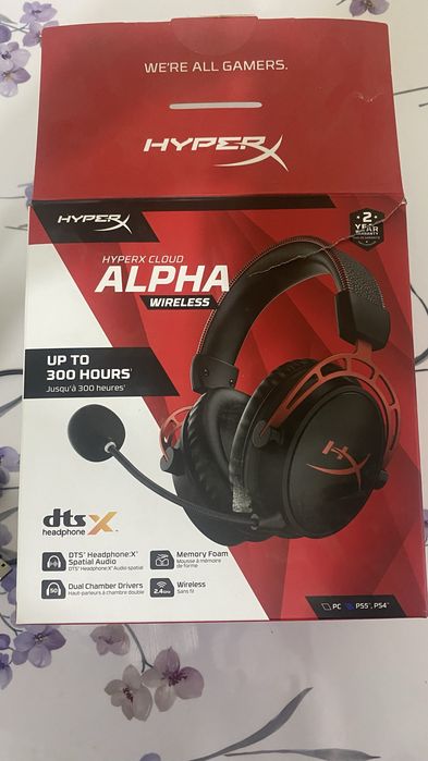 Наушники HyperX Cloud Alpha Wireless 4P5D4AA красный