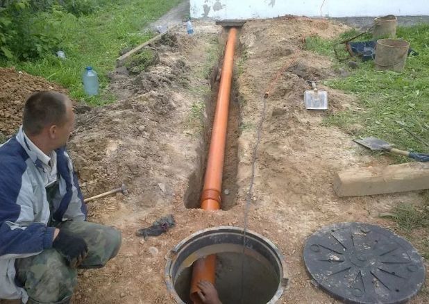 Септик траншей туалет капаем