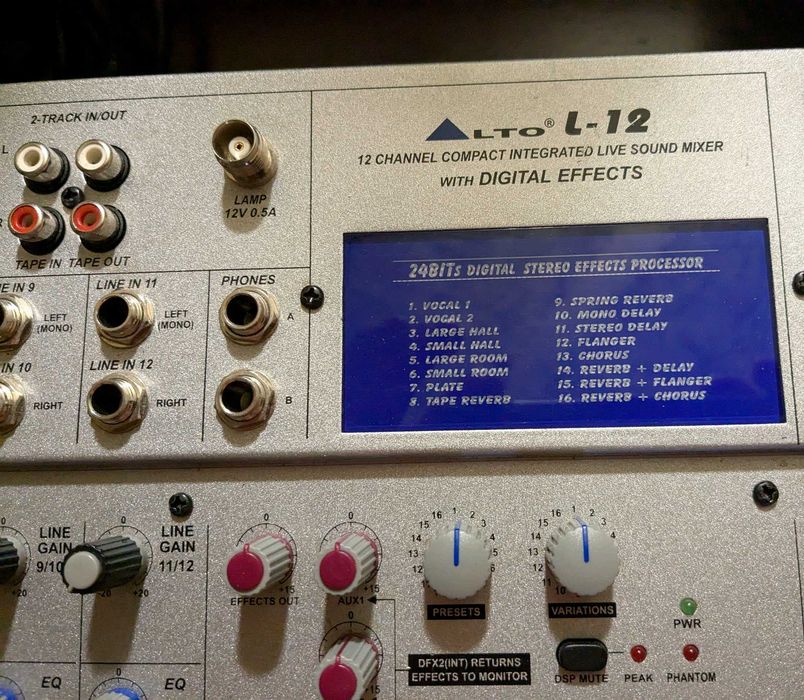 Продам микшерный пульт Alto L-12.