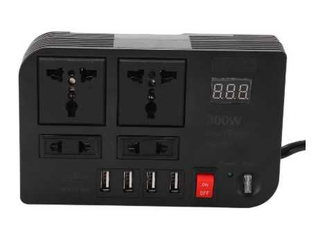 !!!БЕЗПЛАТНА ДОСТАВКА!!! Електрически инвертор  12V към AC 220V, 4 AC контакта, 4 USB порта, интелигентен вентилатор за охлаждане