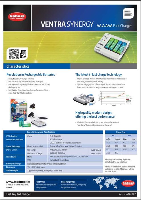 Incarcator rapid acumulatori AA / AAA Hahnel PowerStation Ventra