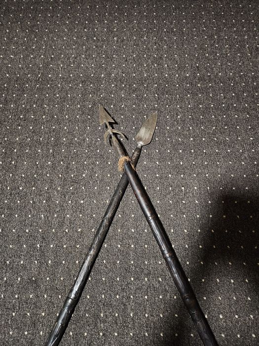 Set 2 sulițe decorative / obiecte artizanale – 157 cm