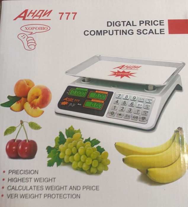 (Sf-62) Торговые электронные весы Анди 777 (до 40 кг)