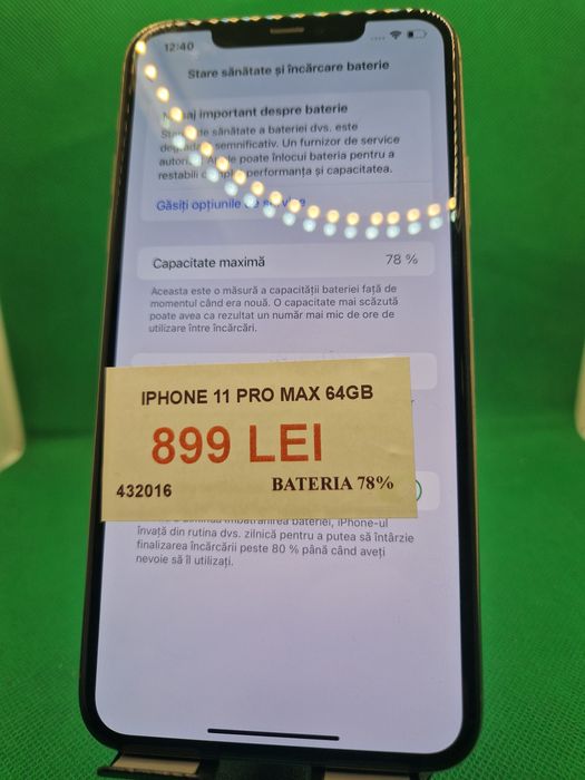 Iphone 11 pro max 64gb 78% bat•Amanet Lazar Crangasi•43201