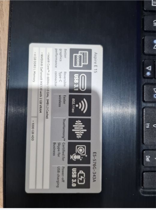 Ноутбук Acer aspire e15