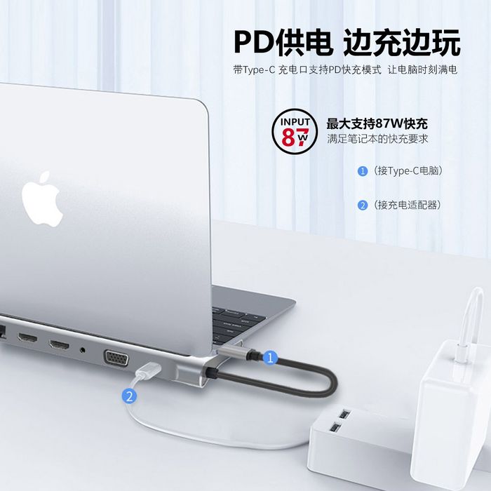 Type c Hub + Подставка для ноутбуков и макбуков