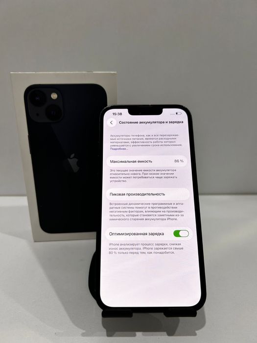 iPhone 13, 128 гб , АКБ 86% , черный
