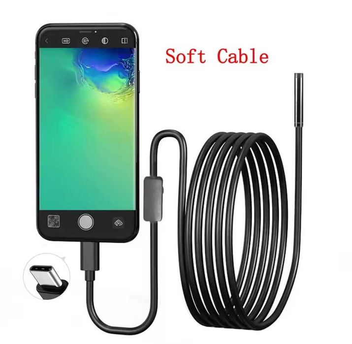 Camera Endoscopica HD 720p , Camera Inspectie 5.5mm Camera flexibila inspecție auto , instalații , Lungime 2m Waterproof Camera Flexibila cu Leduri