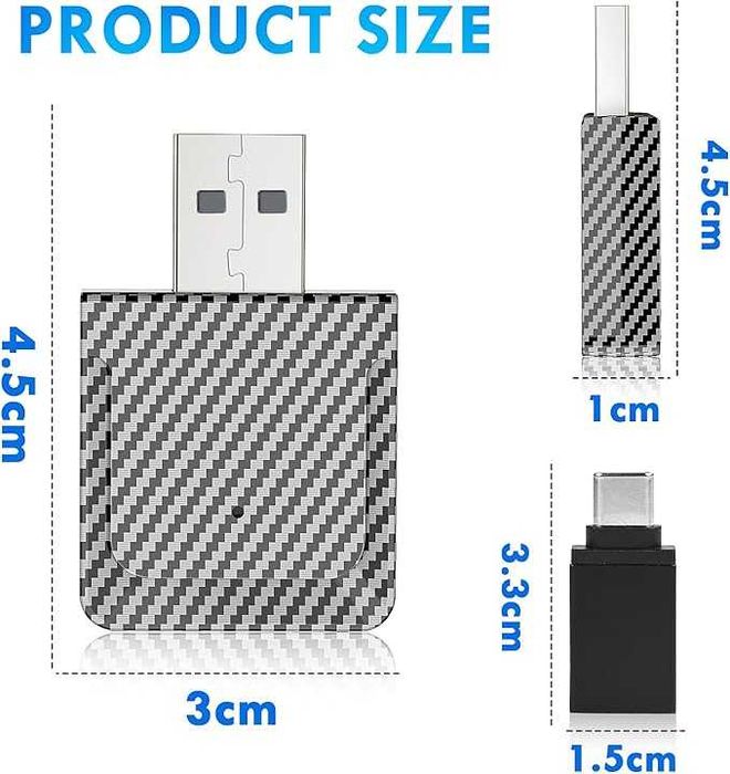 2-в-1 безжичен CarPlay адаптер