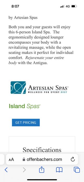 Artesian spas jacuzzi