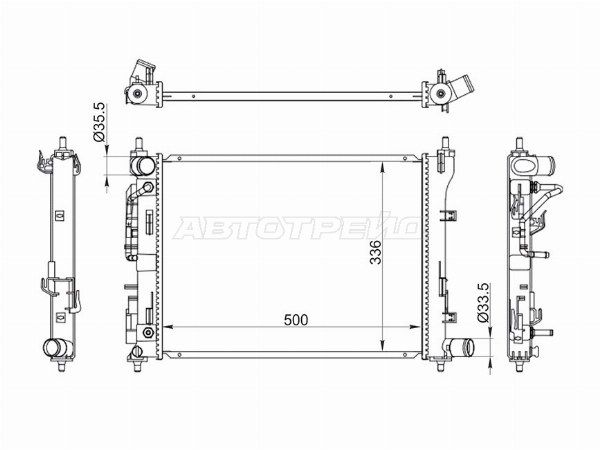Радиатор охлаждения двигателя  Hyundai Accent
