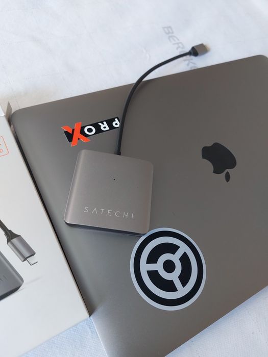 4 порта Type-C хаб для Macbook/Ноут (space gray)