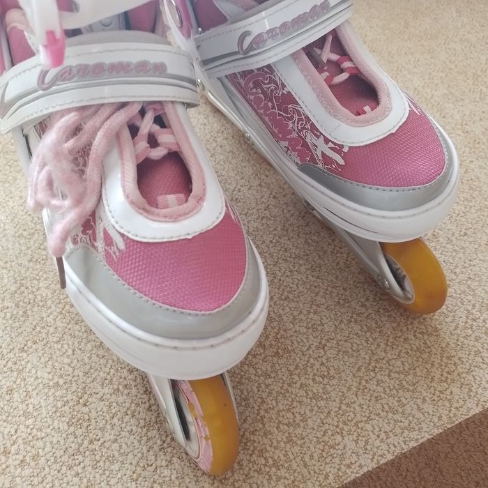 Ролики для девочек! Caroman! В хорошем состоянии!