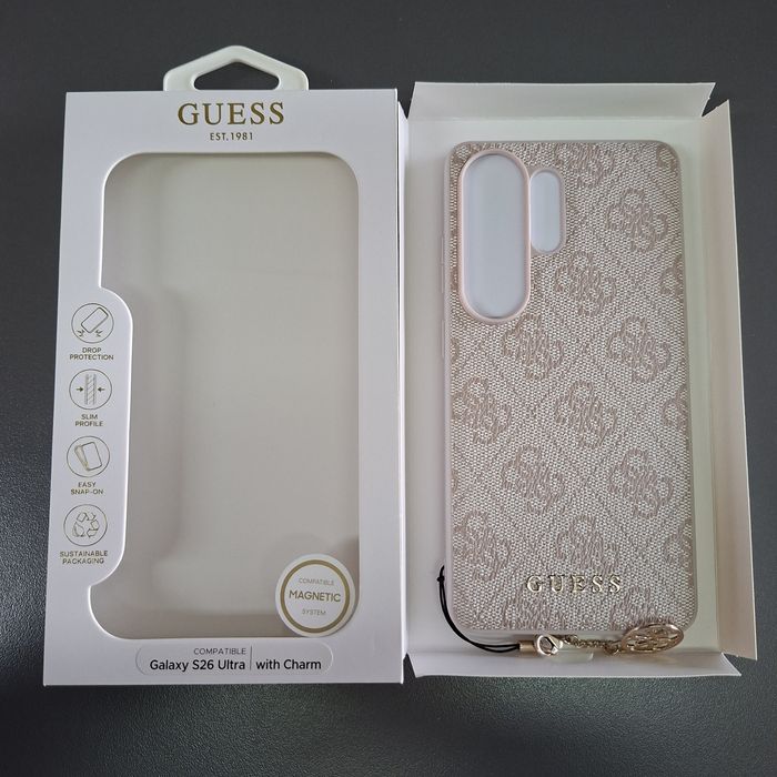 Силикон Guess за Samsung Galaxy S26 Ultra гръб кожен