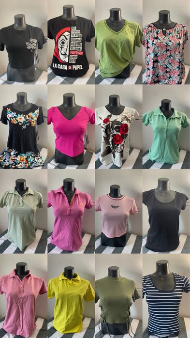 LOT 71 HAINE DAMĂ XS-M-– tricouri, topuri, cămăși, bluze