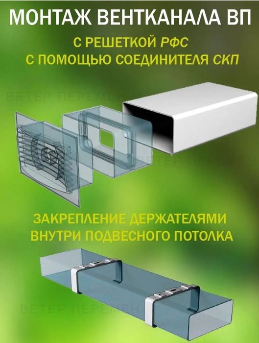 Воздуховод плоский пластиковый 55*110