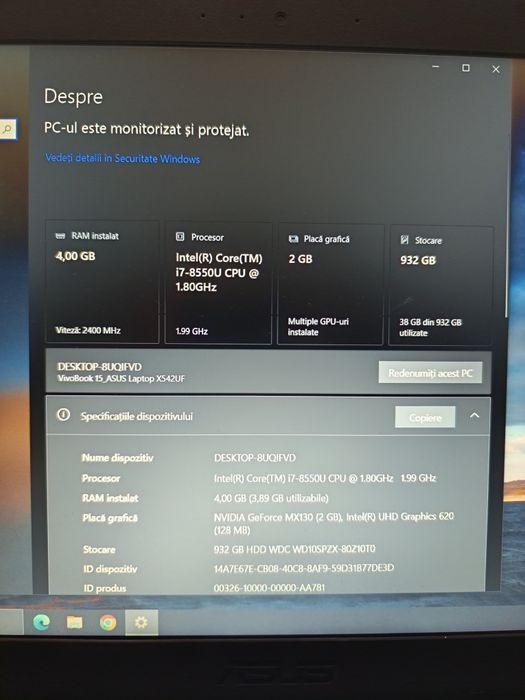 Laptop Gaming Asus i7 Gen8