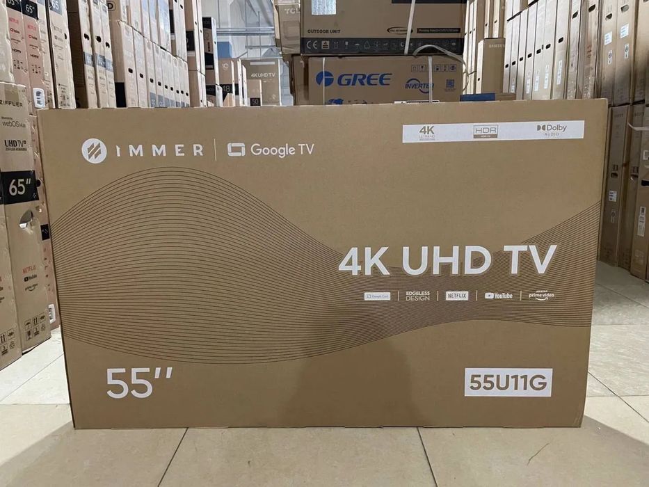 Телевизор IMMER 55/65 4K UHD google tv бесплатная доставка