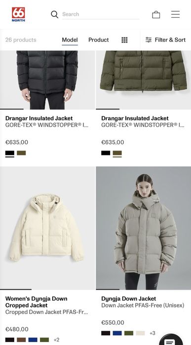 Дамско зимно яке 66 NORTH PRIMALOFT . Размер М