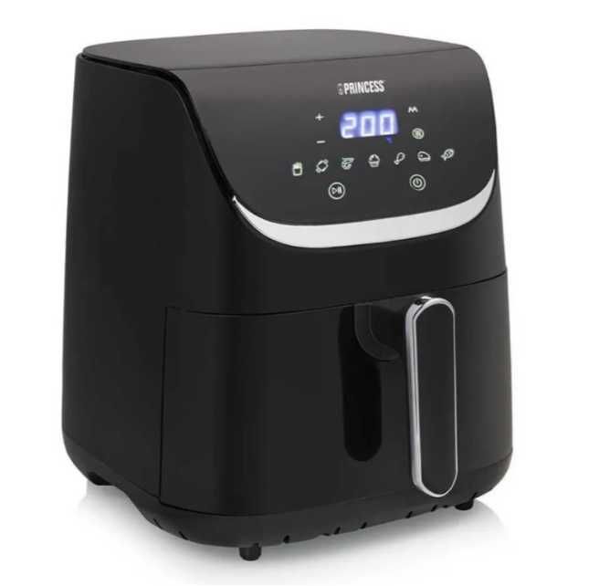 Friteuza cu aer cald Princess 183034, capacitate 5.5L, afisaj si control digital, gatire fara ulei, putere 1600 W, 7 programe,