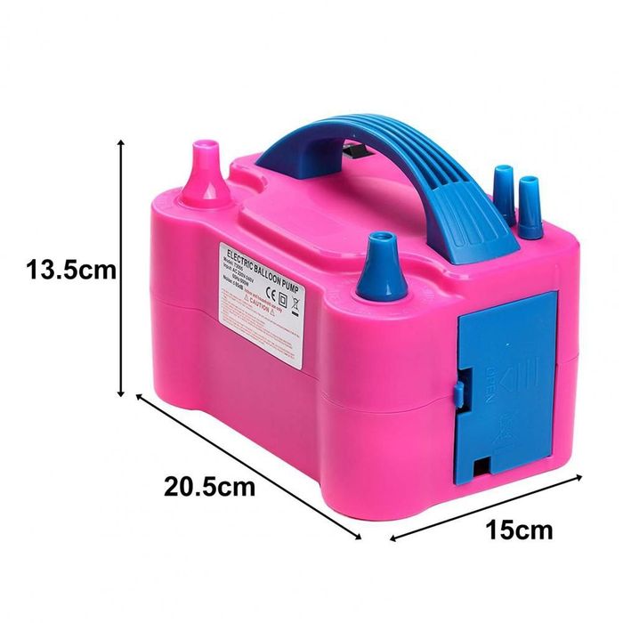 Электрический насос для воздушных шаров с двойными отверстиями.