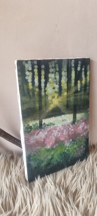 Нарисувана картина горски пейзаж