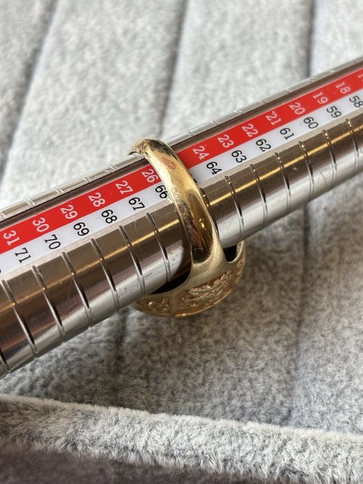 Златен пръстен с Монета св. Георги 14к