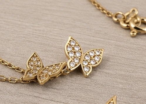 Set aur 14K cu fluturi