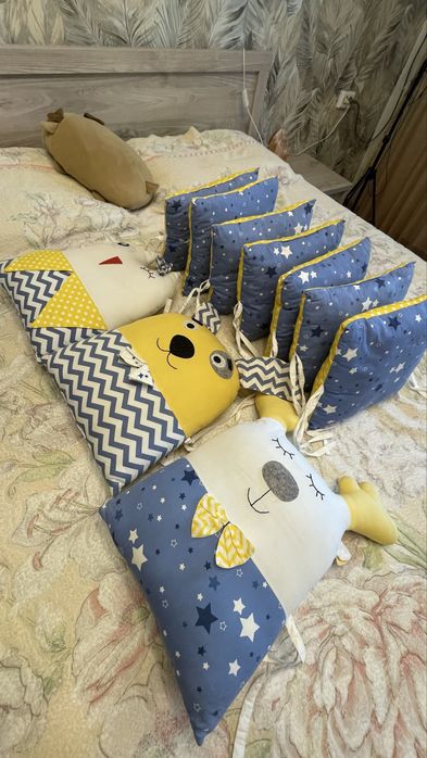 Бортики в манеж и подушки