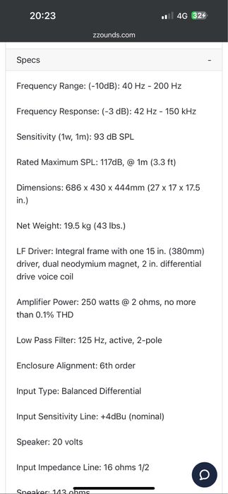 Jbl eon g2 subwoofer activ