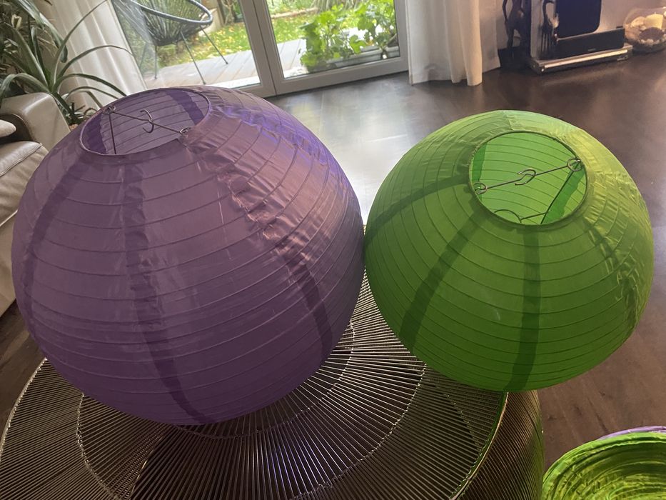 Лампа топка. Абажур от плат.