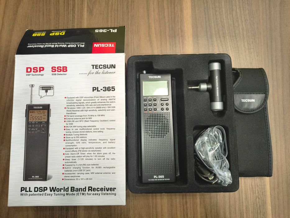 Tecsun PL-365 Преносимо Радио с SSB (Single Side Band еднолентова модулация)