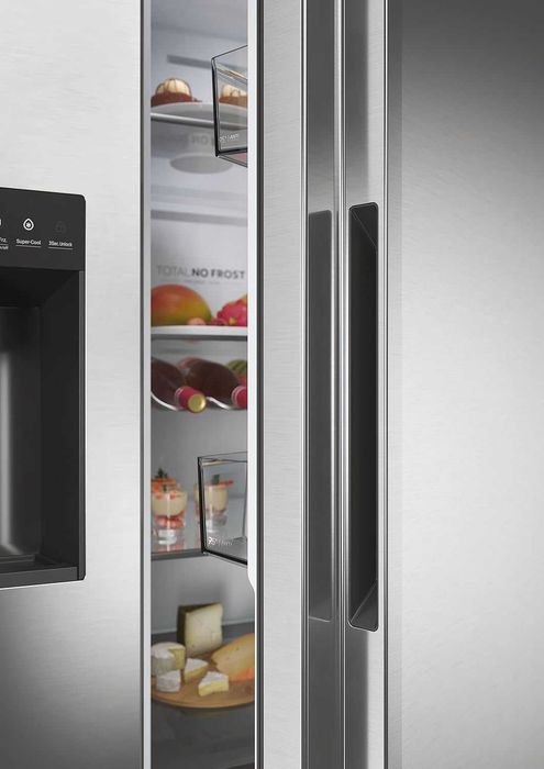 Нов инверторен хладилник с фризер Haier Side by Side 90 Series 5 HSW59F18EIMM / Total No Frost / Smart hON диспенсър/ледогенератор