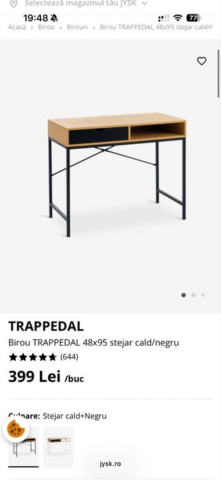 Masa birou (jysk) stejar cald negru