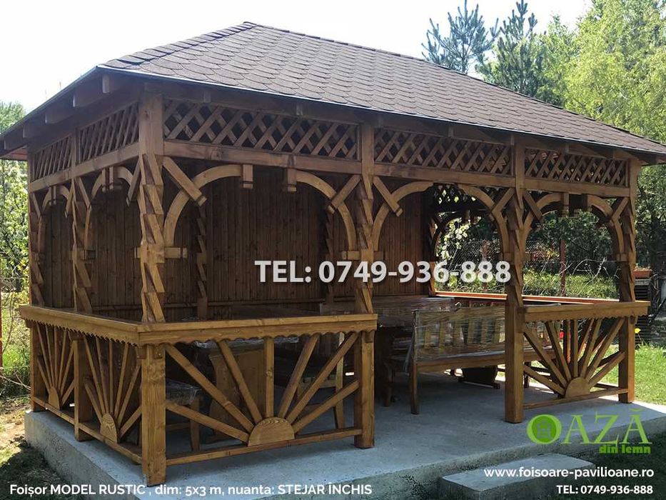 Foisor din lemn - Model Rustic - Livrare in toata tara
