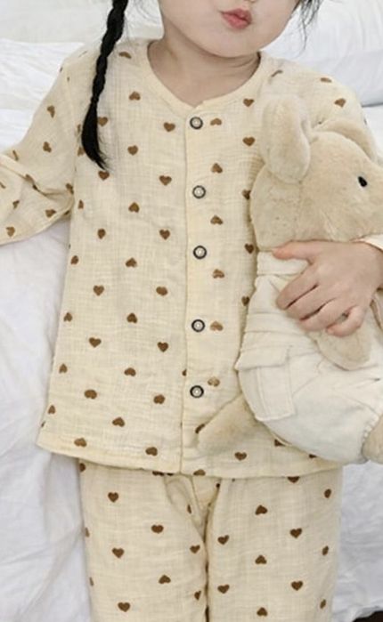 Пижама для девочек, хлопок, муслим