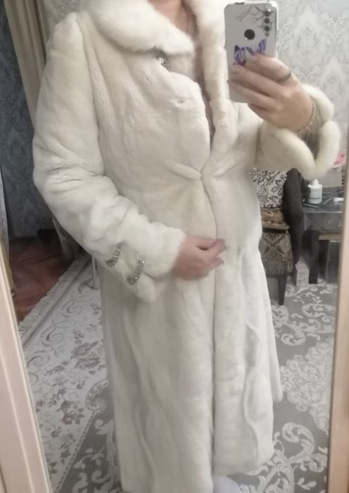 Шуба мутон+норка