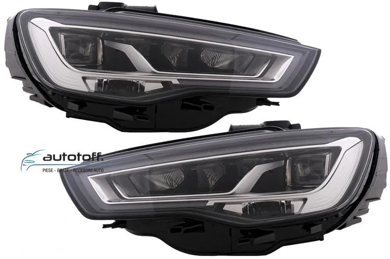 Faruri Full LED Audi A3 8V (13-16) HID/XENON cu Semnalizare Dinamica Secventiala