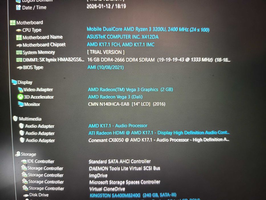 Placuta rami laptop, 16gb ddr4 2666 mhz, Sk Hynix, laptop sau mini pc