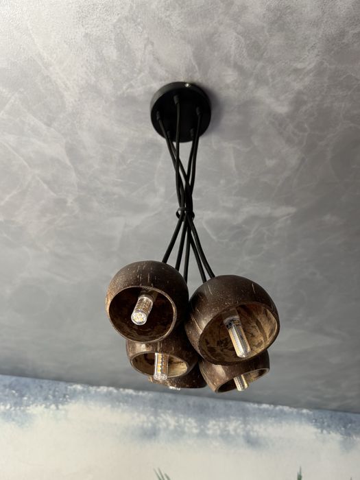 Lustra nuca cocos 5 becuri Haiki Urban Nature