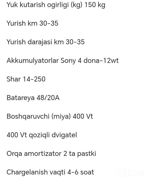Skuter kelishiladi