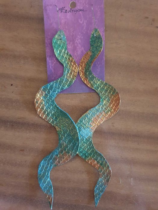 Ръчна изработка кожени обеци