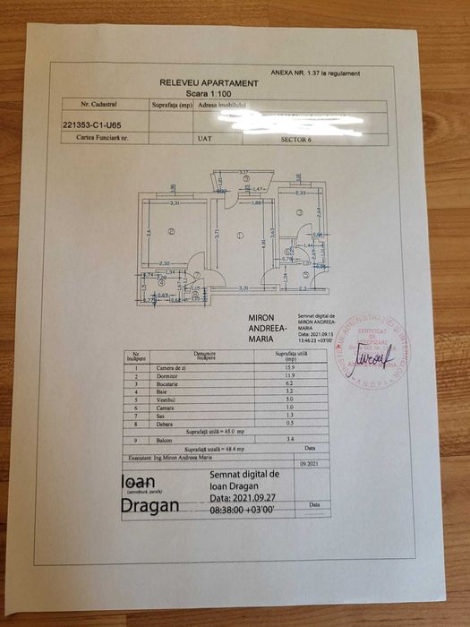 Apartament 2 camere, Drumul Taberei, bloc de tip F, Plaza, 4/4