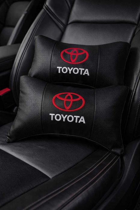 възглавнички за автомобил Тойота TOYOTA бродирани Кожа 2 броя