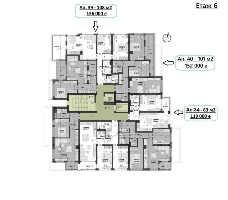 2-стаен в Варна-Изгрев площ 63 цена 119000