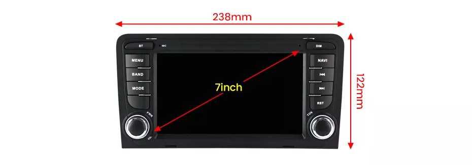 Navigatie Android 14 AUDI A3 Carplay Waze Youtube 1/8 GB + CAMERA