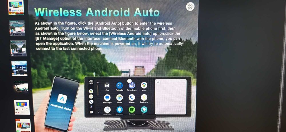 мултимедия Podofo 10.26'' Touch Screen Smart Screen Player CarPlay Android Auto