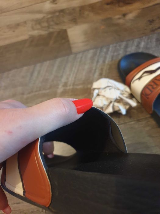 Papuci plaja Trussardi, 39, negru/maro/bej