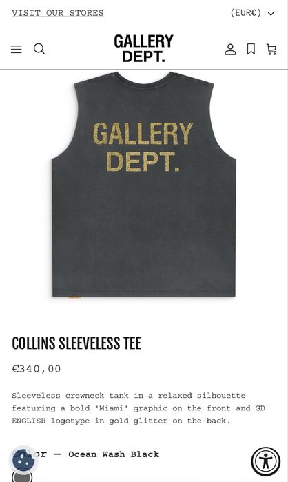GALLERY DEPT Collins Sleeveless tee NEW